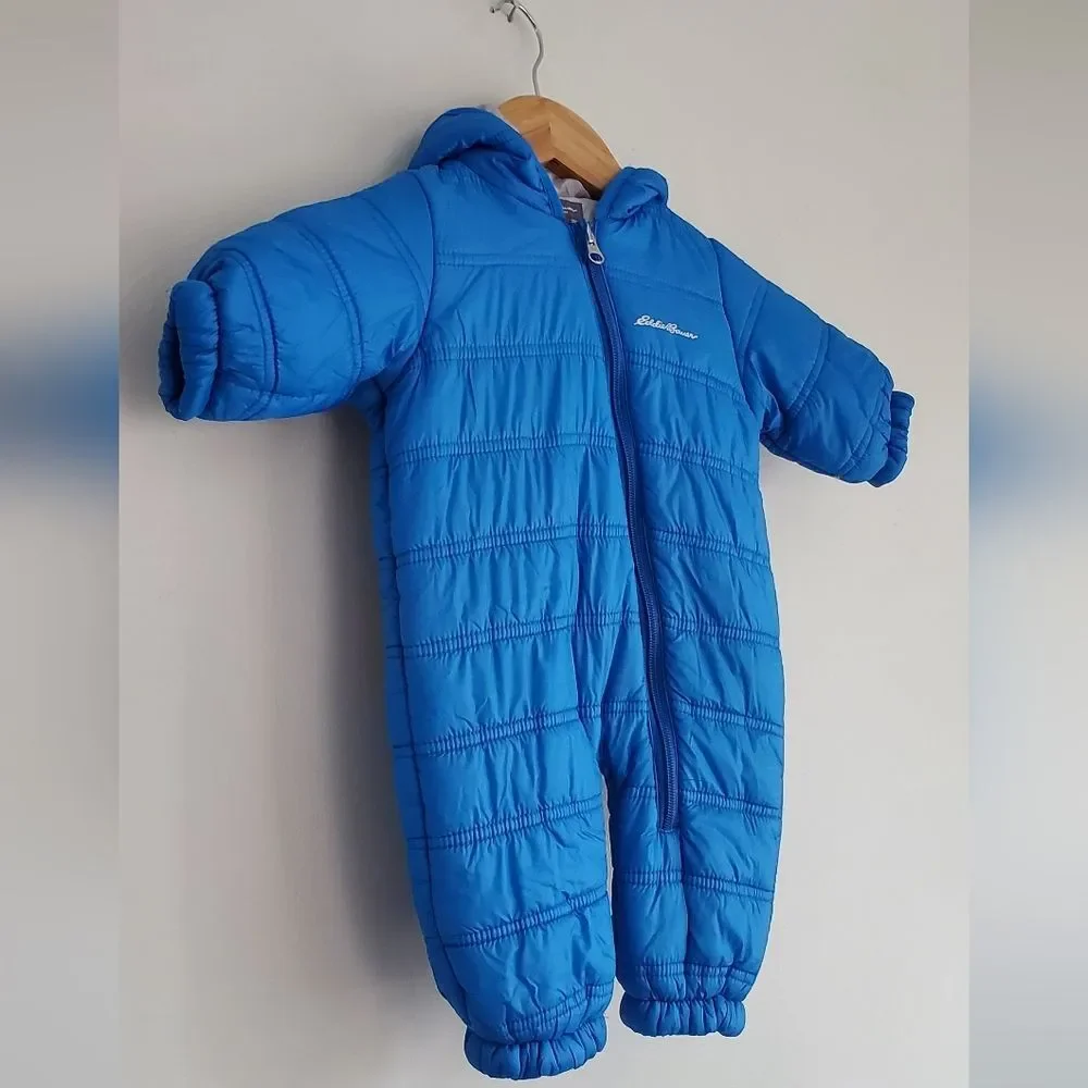 Eddie Bauer Bright Blue First Adventure Snow Suit Size 3-6 Months